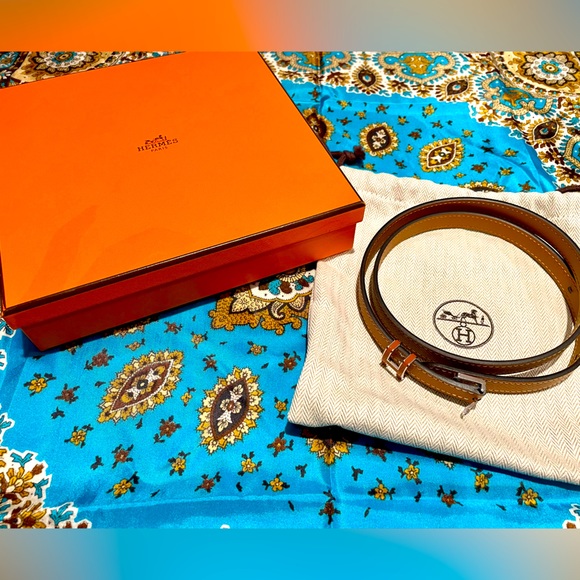 Hermes Accessories - Authentic Hermes H Gold Color Belt